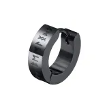 [Roman Numbers Earrings] Черный 1 Штука Набор