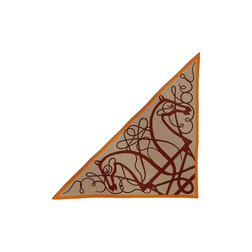 HERMES Кашемир Шелк Палантины Женские Карамель