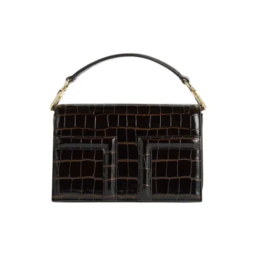 TOTEME Сумка через плечо из коровьей кожи мини-сумка для женщин темно-коричневый