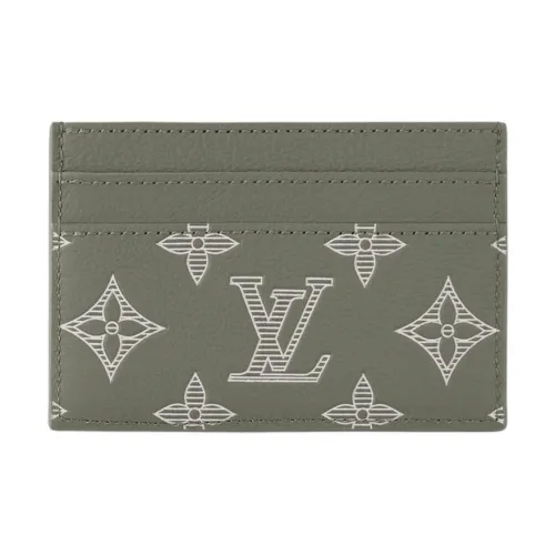 LOUIS VUITTON Кожа Держатель для карт Женский Хаки Зеленый