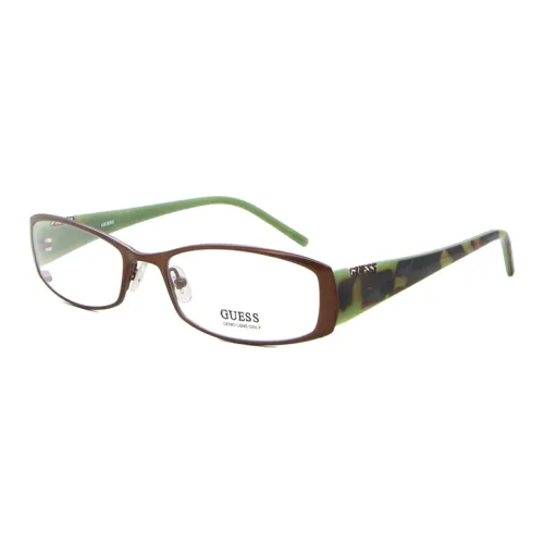 GUESS Металл Прямоугольные Оправы для очков Унисекс Коричневый