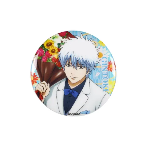 BOOM COMIC Gintama Double Flash Badge Gintoki Sakata Shinosuke Takasugi Toshiro Hijikata Badges