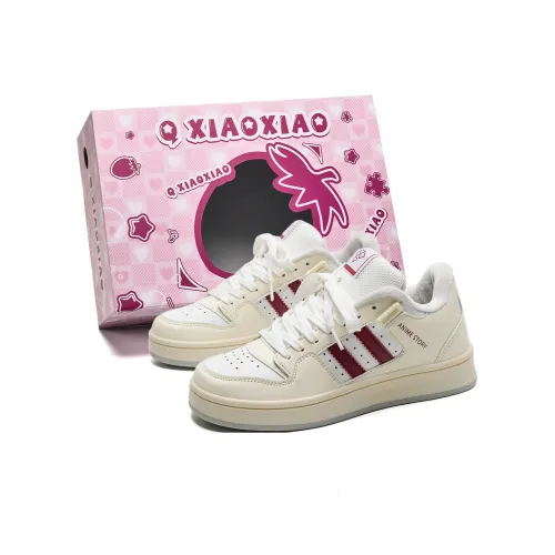 Circle Small Покрытие Термическое Амортизация Устойчивость к Износу Низкий Топ Скейтборд Кроссовки Унисекс Белый Бургунди