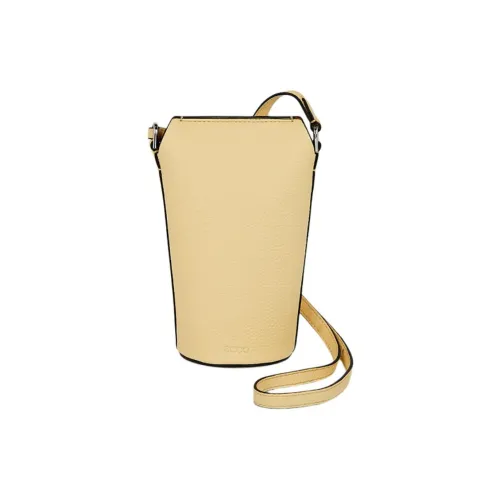 Ecco Корова Кожа Ведро-Формовая Сумка Корзина Сумка Плечевая Сумка Чехол для Телефона Мини Женский Соломенно-Желтый