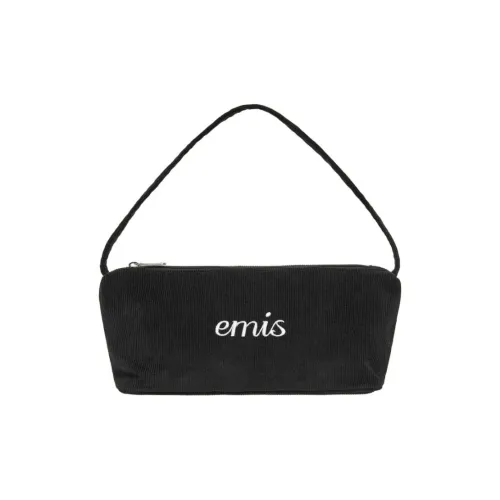 Emis Хлопок Хобо Сумка Сумка Сумка через плечо Женская Черная