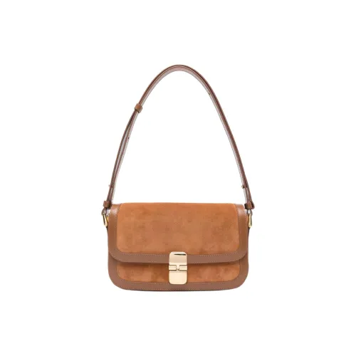 A.P.C Grace Телячья кожа Сумка через плечо Женская Коричневая