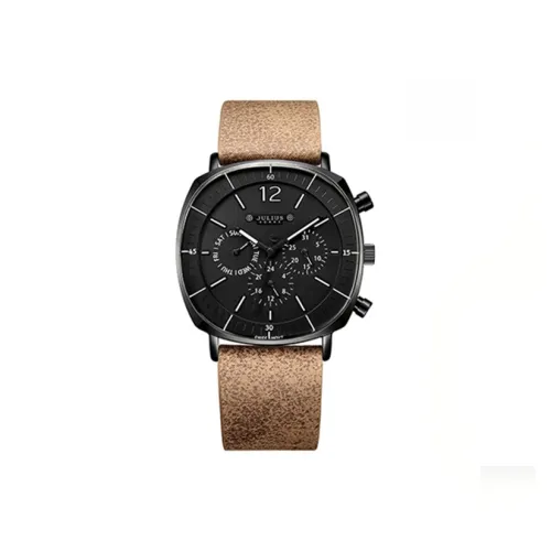 JULIUS JL Кварцевый механизм Мужские часы 42мм*42мм*10,7мм Черный