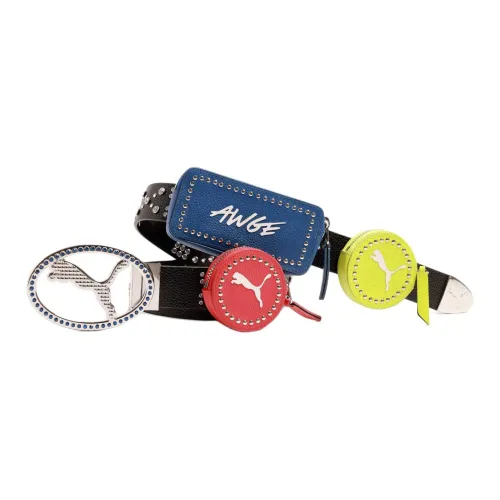 PUMA Коровья кожа Металл Кожаные ремни Унисекс Черный