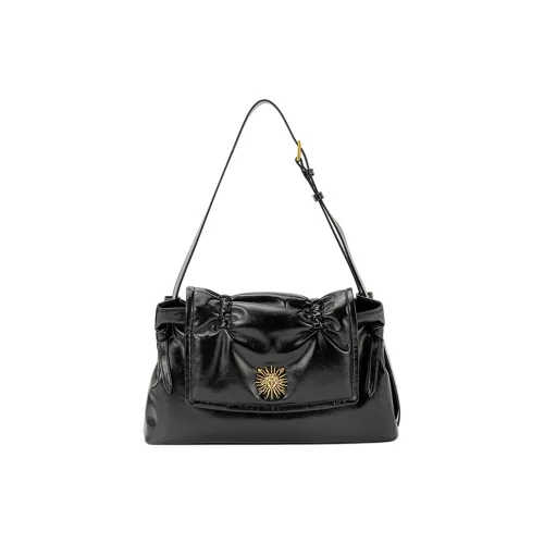 VANESSA HOGAN Helios Series Коровья кожа Сумка через плечо Сумка на плечо Большая Женская Черная