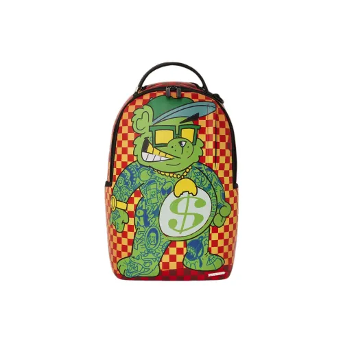 SPRAYGROUND Рюкзак из искусственной кожи унисекс оранжевый и зеленый