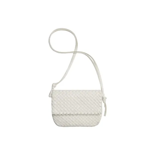 Bottega Veneta Lambskin Сумка через плечо Мини Женская Белая