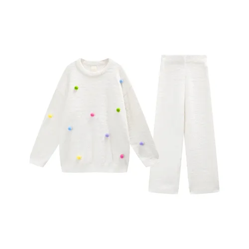 GUKOO Пижамный комплект женский молочно-белый