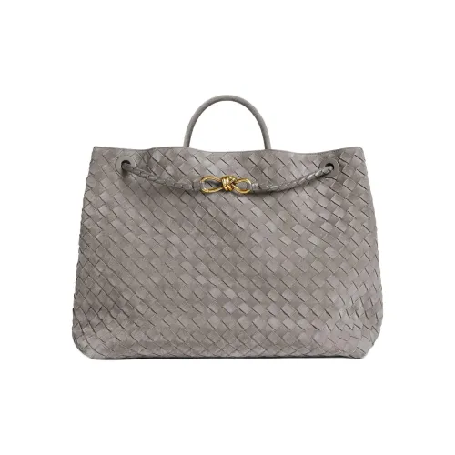 Bottega Veneta Andiamo series Телячья кожа Одно плечо Сумка Большая Унисекс Серый