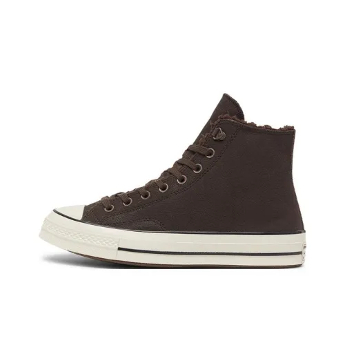 Converse Chuck 70 Противоскользящие Устойчивые к истиранию MID Топ Скейтборд Кроссовки Унисекс Темная Умбра