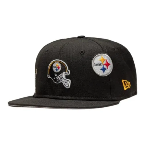 New Era Хлопковые кепки Мужские Черные