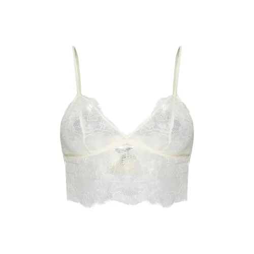 ANINE BING Сливочный Женский Бюстгальтер