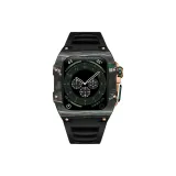 Чёрный Зелёный Светящийся в темноте Углеродное волокно Чёрный ремешок (Светящийся в темноте)