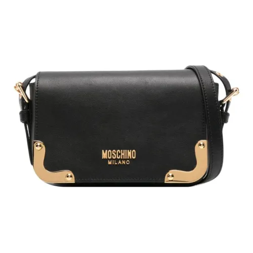 MOSCHINO Телячья кожа Сумка через плечо Стандартная Женская Черная