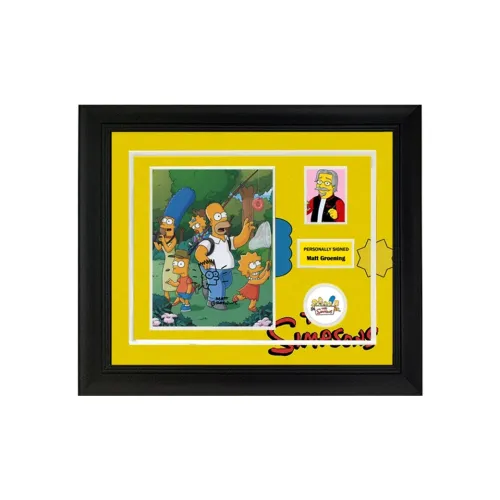 Three For Симпсоны Мэтт Грейнинг Включено SA Сертификат Рамка с Подписью Аниме Мерч