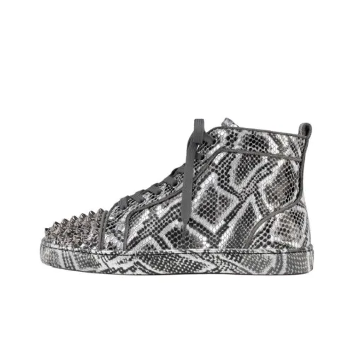 CL Lou Spikes High Топ Скейтборд Кроссовки Мужские Серебряные