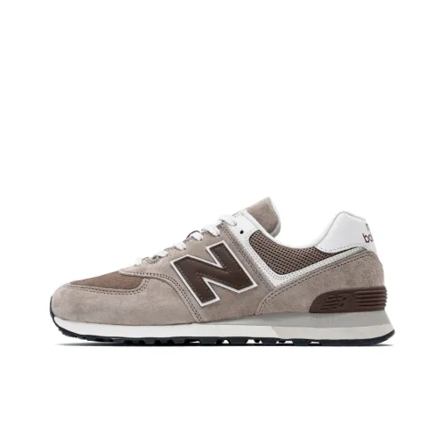 New Balance NB 574 Low Топ Беговые кроссовки Унисекс Стиль Майярд Коричневый