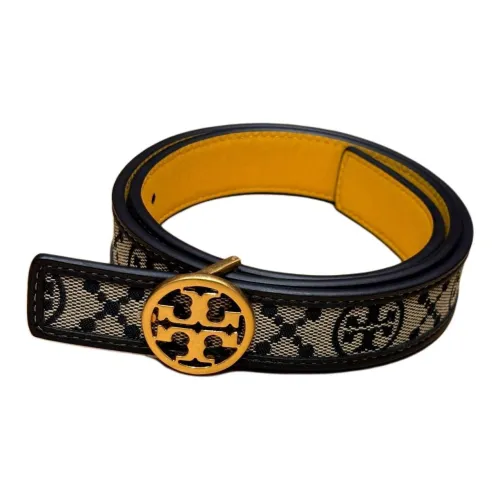 TORY BURCH Кожаные ремни Унисекс Серый Ширина 2,6 см