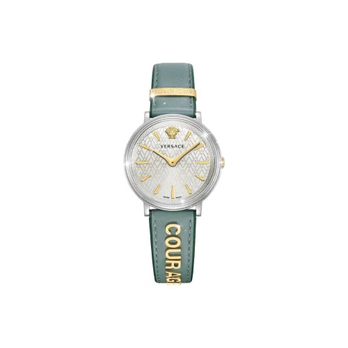 VERSACE Женские часы с кварцевым механизмом белый циферблат