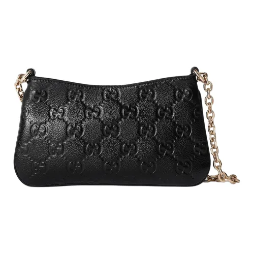 GUCCI GRAIN LEATHER Сумка через плечо Сумка на плечо Экстра мини Женская Черная