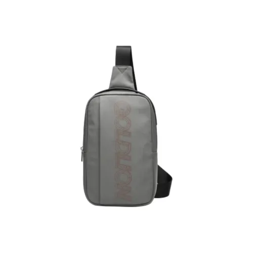 GOLDLION Ткань Синтетическая кожа Сумка через плечо Сумка на плечо Сумка через плечо Средний Мужская Серый