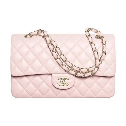 CHANEL Classic Flap CF Lambskin Bag Women's Pink