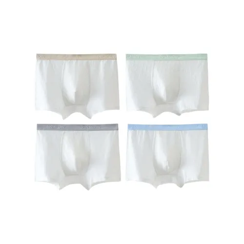 MIIOW Светлый Абрикос + Светлый Зеленый + Светлый Серый + Светлый Синий Мужские Боксеры