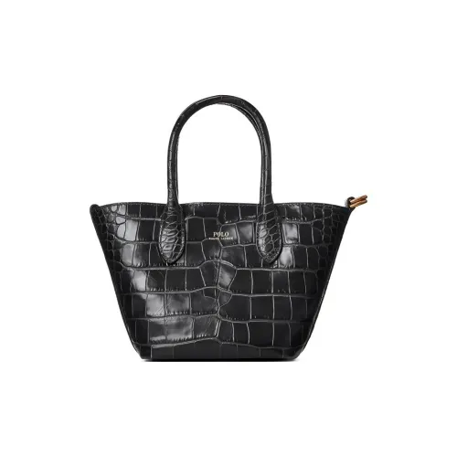 Polo Ralph Lauren Коровья кожа Тоут Сумка Мини Женская Черная