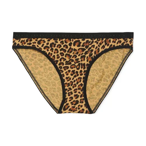 Victoria's Secret Эластичный хлопок Бикини Panty Safari Золотой Леопард Нижнее белье Женские 1 шт Golden Леопардовый принт