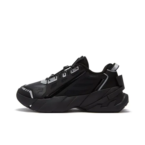 FILA FUSION Ti 22 Low Топ Casual Мужской Черный Серый