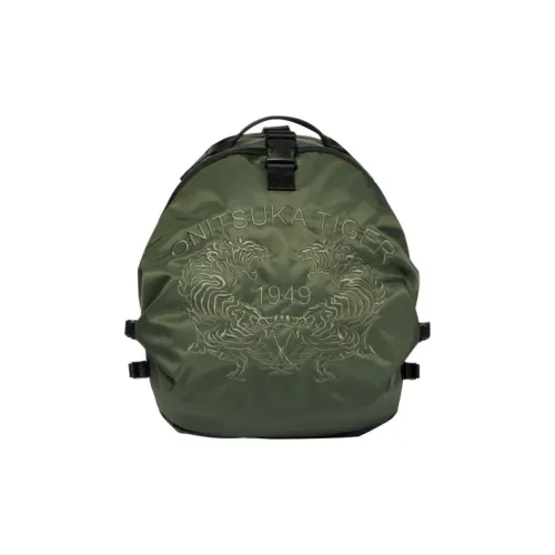 Onitsuka Tiger Nylon Рюкзак Стандартный Унисекс Темно-зеленый