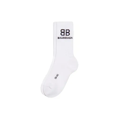 Balenciaga BB ICON SS22 Носки до колена Мужские 1 упаковка Белые
