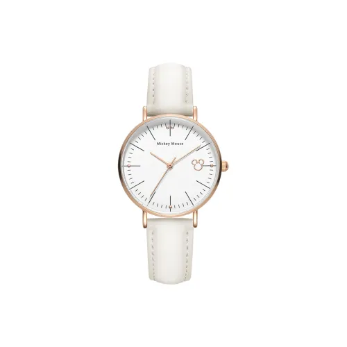 Disney Mickey Кварцевый механизм Часы Женские Белый циферблат