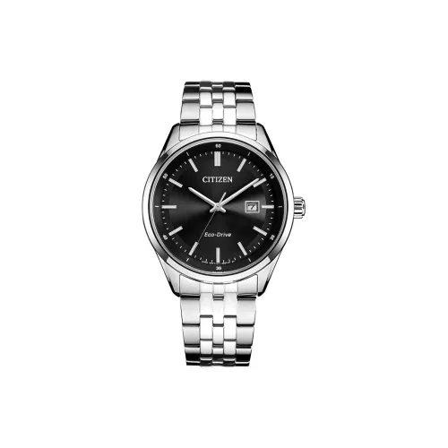 CITIZEN Светильник Кварцевый механизм Нержавеющая сталь Ремешок Часы Мужские Черный циферблат