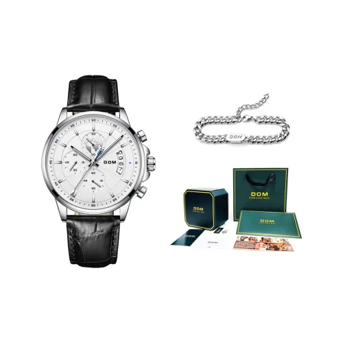 DOM Мужские часы Трендовый минималистский стиль Коллекция Календарь Кварцевый механизм Ремешок из натуральной кожи Часы