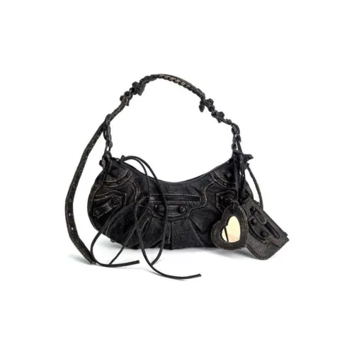 Balenciaga Denim Ткань Сумка Сумка через плечо Женская Черная