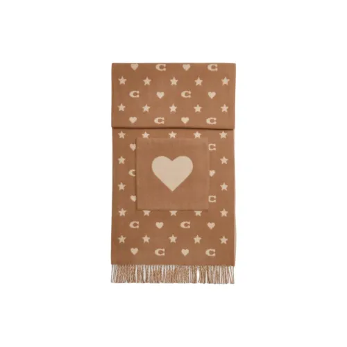 COACH Шерпа Шарфы Унисекс Коричневый
