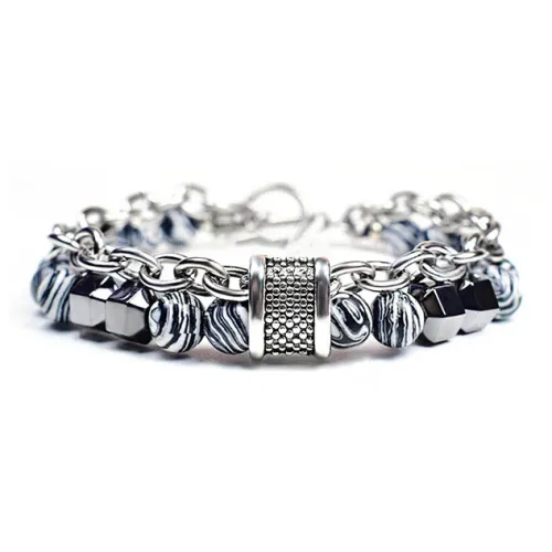 WANLIACC Сплав Малахит Двойной Слой Браслет Унисекс