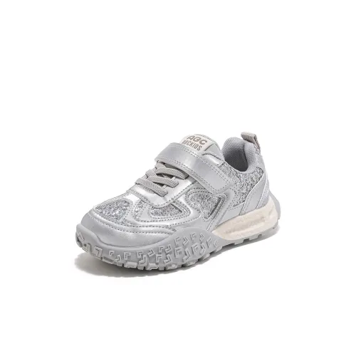 ABC KIDS Амортизация Износостойкие Низкие Кеды Kids Lifestyle Shoes Серебристо-Серый Детский