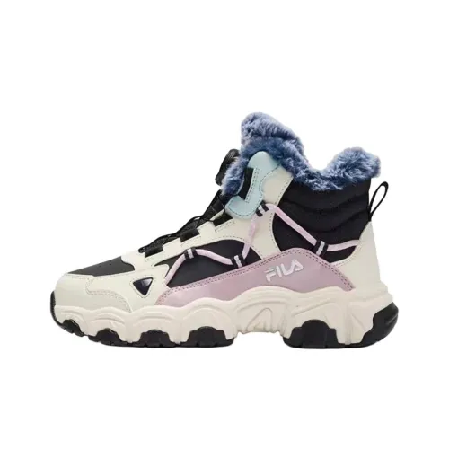 FILA KIDS BOA Противоскользящие термические детские ботинки Бежево-черные Подростки