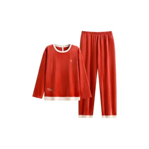 UAVAE Пижамный комплект женский кирпично-красный