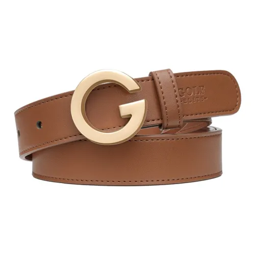 GOLF Ремни из коровьей синтетической кожи женские черный золотой карамельный 2,6 см