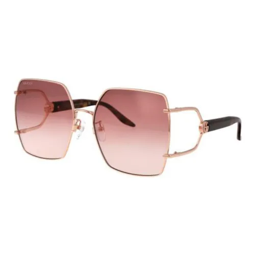 GUCCI Металл Нерегулярная форма Солнцезащитные очки Женские Золото