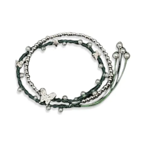 WANLIACC Ткань Бабочка Двойной Layer Браслет Женский