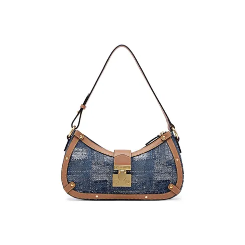 FION Ткань Сумка Сумка через плечо Средняя Женская Темно-синий CAMEL