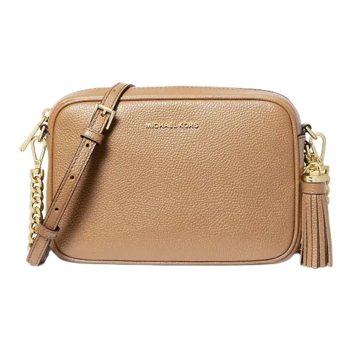 MICHAEL KORS Ginny Зернистая кожа личи кожа сумка через плечо женская CAMEL